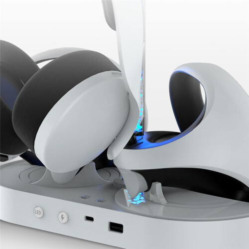 For PS5 VR2 Controller Charging Base with Led Light for PSVR2 Handle Charging Base Headphone Storage Rack 1