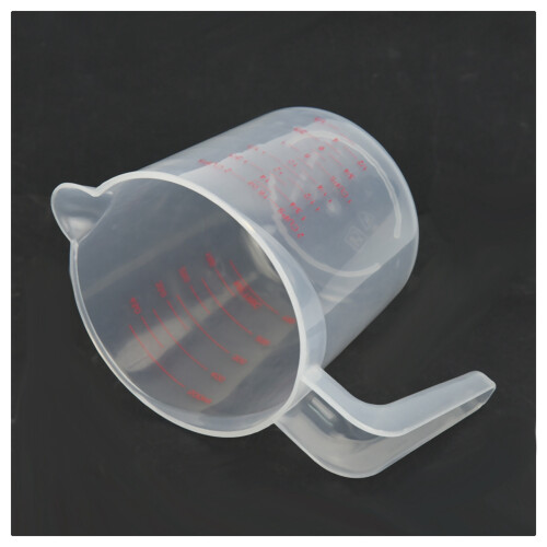 2X 500Ml Home Lab Measuring Jug Pitcher Plastic Handle pour Spout Container 2