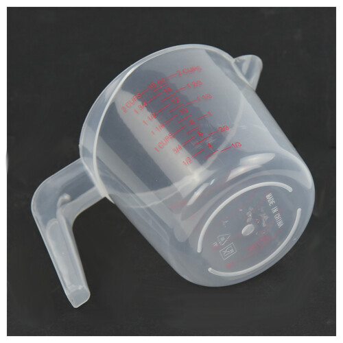 2X 500Ml Home Lab Measuring Jug Pitcher Plastic Handle pour Spout Container 2
