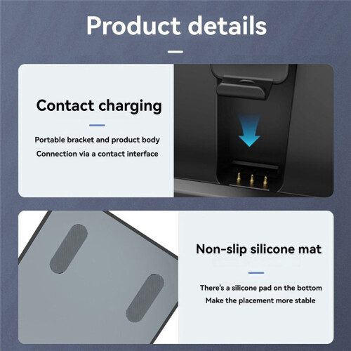 For PS5 Handheld Charging Single Base Charging Portable Stand with RGB Light for PS5 Portal Console Black 1