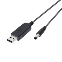 2X USB zu Kabel Konvertieren 5V zu 12V Spannung Step- Kabel 5.5X2.1mm MäNnlich 1M