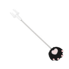 Giocattolo elastico a molla per gatti 29,5 cm/11,6 in Peluche nero