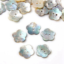 200X 15mm Pearl Buttons of Pearl Shell Flower Button