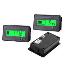 Medidor de Voltaje de Capacidad de Batería de Litio de Plomo Ácido de 12 V CC A 72 V Indicador de Batería Monitorea Pantalla Azul