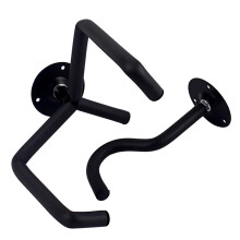 Guitar Wall Mount Hanger 2pcs Metal Bracket for Ukulele and String Instruments Matte Black Space Saving