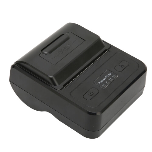 Thermal Label Printer, 80mm Roll, Type C, 2000mAh, Black
