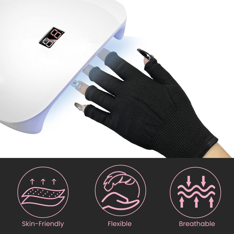 Roc-Electron Uv-Protection Gloves For Manicure, Breathable