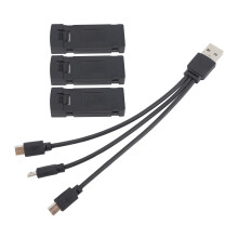 3 Stück 3,7V 2600mAh RC-Drohnen-Lithiumbatterien mit 3-in-1-Ladegerät für KY603 KY605 K7