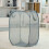 (Light Grey) Foldable Mesh Laundry Basket - Large Capacity 1