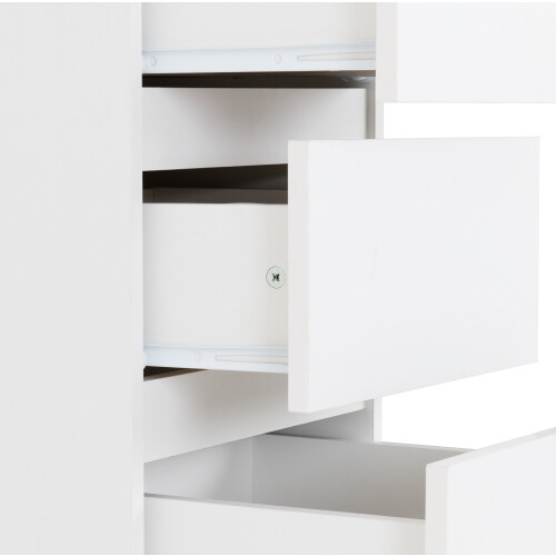 Seconique Malvern 5 Drawer Narrow Chest - White 1