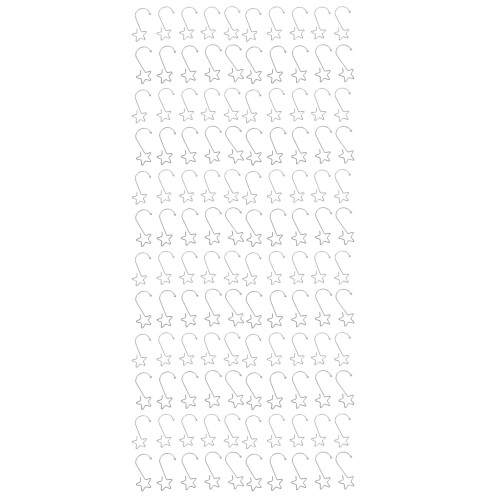 Stainless Steel 120pcs Star Tree Hooks for Festive Decorations Silver 1