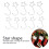Stainless Steel 120pcs Star Tree Hooks for Festive Decorations Silver 4