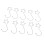 Stainless Steel 120pcs Star Tree Hooks for Festive Decorations Silver 12
