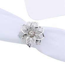 12Pack Napkin Rings, Boucles pour Anneaux de Serviette En Ou pour Décorations de Table, Mariage, DîNer, Fête, Décoration de Bricolage, Argent