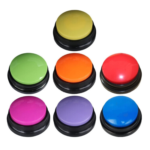 Green Recordable Talking Button with Voice Recording for Interactive Play and Answer Buzzer 2