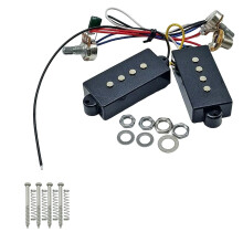 Bass Pickups and Preamp Set for 4 String Electric Bass, Active Tone Upgrade, Complete Wiring Kit