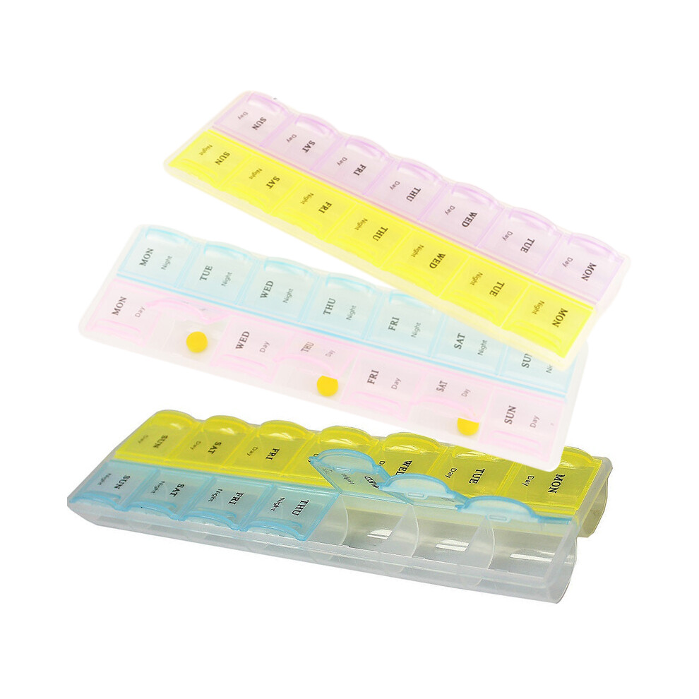 Hue-Grain Weekly Pill Box Organizer - 50 Chars