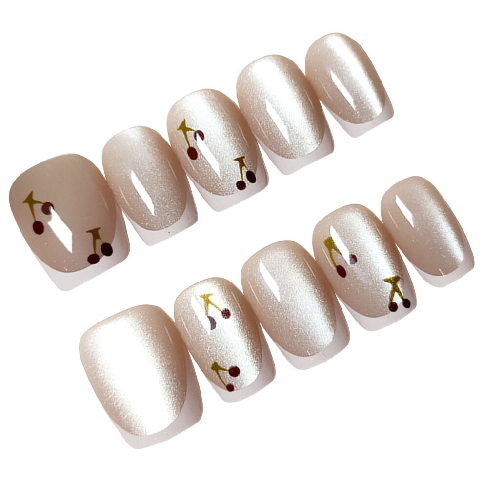 Reach-Tools (L) Stage French Tip Cat Eyes Fake Nails - Chip Proof