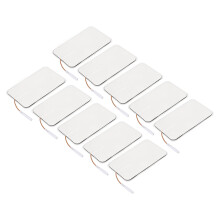 10Pcs Rectangular Reusable TENS Electrode Patches 2.5mm Electrotherapy