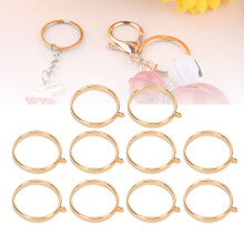 10 Stück Goldlegierung Runde Hohlrahmen-Anhänger für DIY-Schmuckherstellung