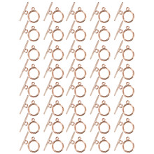 40 Sets Metall-OT-Schnalle DIY Schmuckzubehör Roségold 2 mm