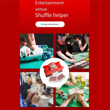 Manual Card Shuffler Poker Shuffle Machine Cards Holder Easy Hand Cranked System Card Shuffler Black