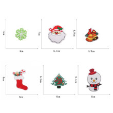 Christmas Patches Sew Iron Embroidered 54PCS Xmas Tree Santa Cute Appliques for DIY Crafts Clothes Decorations