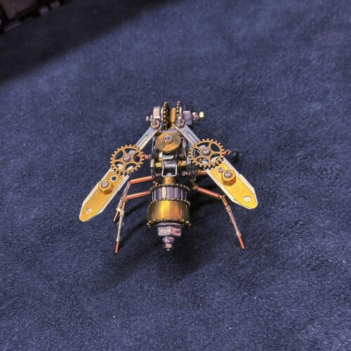 3D Metal Puzzles Mechanical Bee Kit, DIY Steampunk Insect Model, Collectible A Version Decor 1