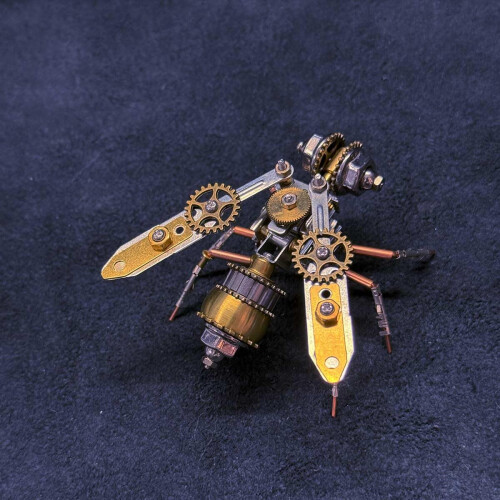 3D Metal Puzzles Mechanical Bee Kit, DIY Steampunk Insect Model, Collectible A Version Decor 2