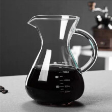 Glass Coffee Pot with Filter High Temperature Resistant Espresso Pots Graduated Scale Coffee Server 400ml