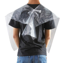 500Pcs PE Apron Disposable Long Barber Wai Cloth Perm Hair Salon Haircut Wai Hairdressing Cape Shawl 60X90cm