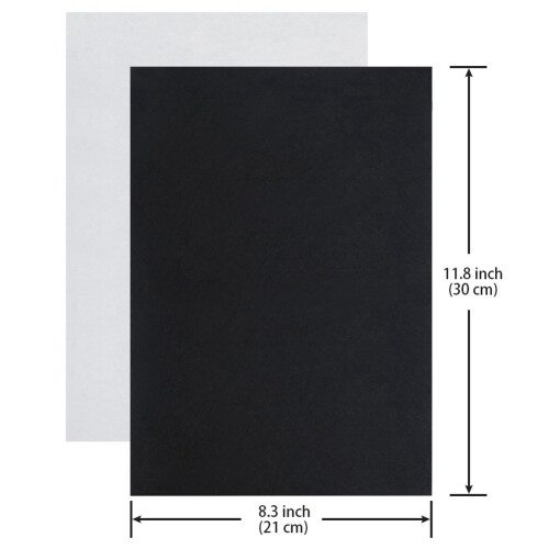 Black Adhesive Back  Sheets Fabric Sticky Back Sheets Self-Adhesive Durable and Water Resistant, 20 PCS 2