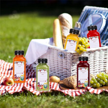 12Pcs 8oz Plastic Juice Bottles with Tamper Evident Caps, Reusable Clear Juice Containers with Labels, Funnel and Brush