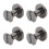 100 Sets Brass Chicago Binding Screws 9x6.5mm Silver Grey 14