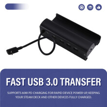 Expansion Dock for Steamdeck Gaming Handheld with -Compatible 1000Mbps Ethernet Charging USB 3.0