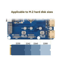 Waveshare for Raspberry Pi CM5 Gigabit/2.5G Dual Ethernet Expansion Board with RJ45 Dual 4K Output Support M.2 NVMe SSD