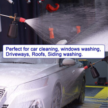 Snow Foam Cannon with 1L Bottle, Adjustable Snow Foam Lance, Heavy Duty Car Foam Blaster, 1/4Inch Quick Connector