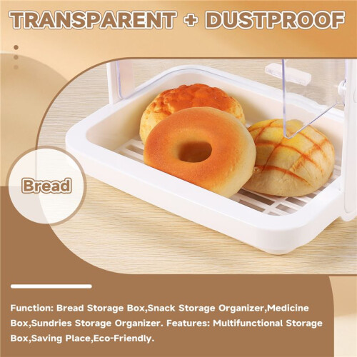 Kitchen Bread Storage Box Plastic First Aid Medicine Storage Box Cosmetic Organizer Multifunctional Flip Medicine Bread Boxes 2