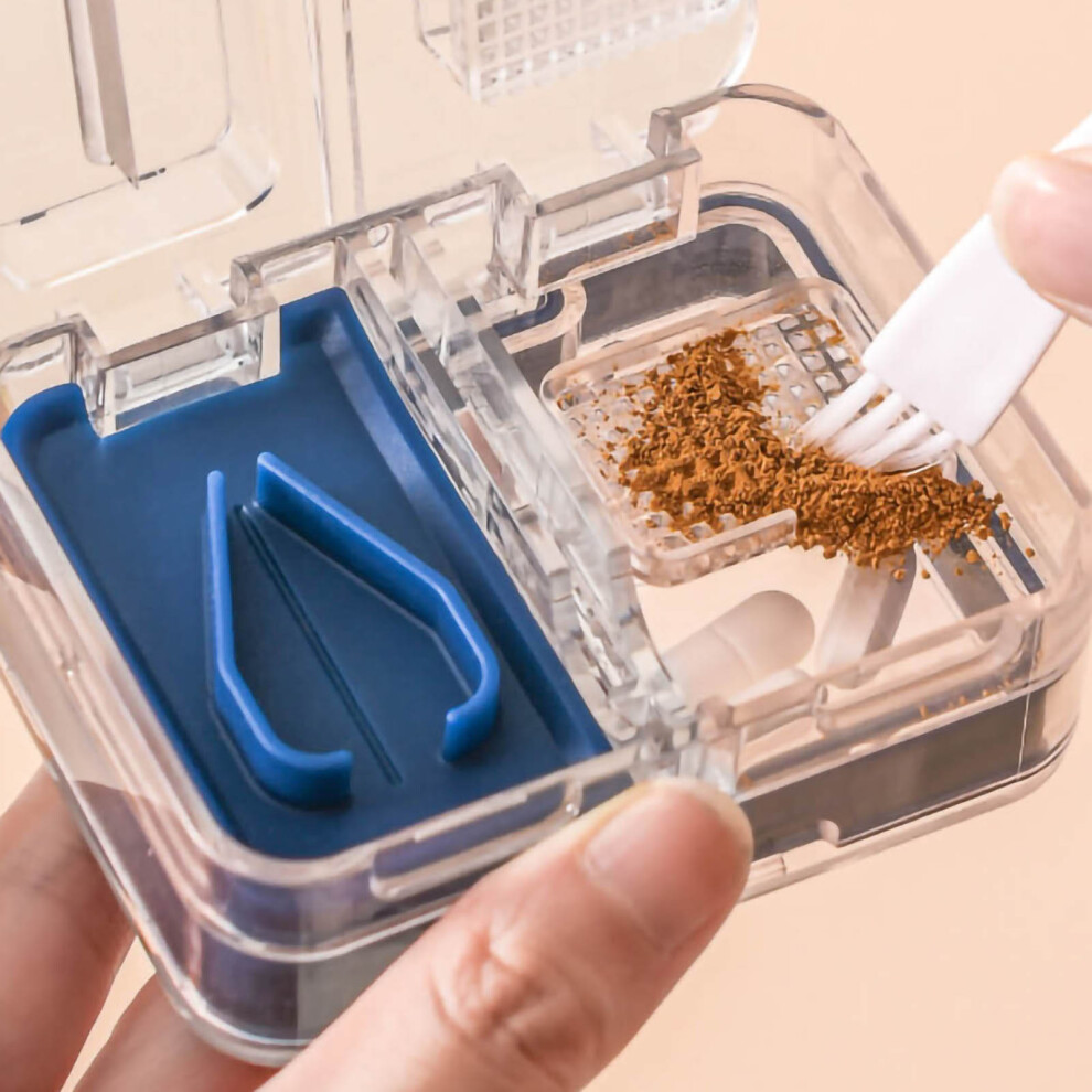 Blue Mini Portable Pill Case Sealed Medicine Storage Box, 80G