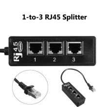 2X RJ45 Male to 3 RJ45 Female Port Network Extender Cable Splitter LAN Ethernet