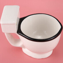 2X Novelty Toilet Ceramic Mug with Handle 300Ml Coffee Tea Milk Ice Cream Cup Funny for Gifts