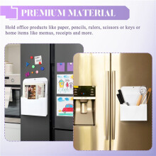 Lot de 6 Porte-Fichiers MagnéTiques Format Lettre Porte-Papier MagnéTique Magazine Courrier Porte-Fichiers Mural Poche de Rangement (S/M/L)