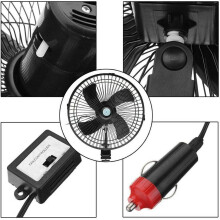 2X 10 Inch 12V Car Electric Fan Adjustable Speed Oscillating Cooling Fans with Clip for Home Travel Car Truck