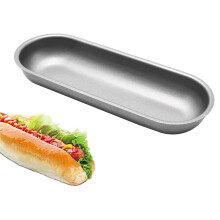 10 Pcs Hot Dog Mold Carbon Steel Sausage Molds Non Stick Bakeware Oval Bun Baking Pan for DIY Homemade Bread Tool