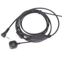 2 Pcs 2.5mm Throat Microphone Earpiece Headset Mic PTT for Walkie Talkie Radio TLKR T5 T80 T60 T6 T8 Talkabout