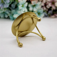 European Style Candlestick Iron Candle Holders Retro Round Table Golden for Home Festive Ornament 5Pcs