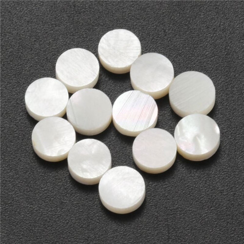 48 Mere Blanche de Perle Luthier Incrustation de Points Marqueur Lateral  6mm 1