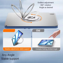 360 Rotation Metal Strong Magnetic Suction Rotating Folding Ring Phone Holder Universal Tablet Desktop Stand Silver