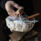 5X Wooden Handle Metal Retro Basket Portable Multi-Function Vegetable Fruit Egg Groceries Practical Storage Basket White 4