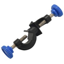 4X Lab Clamp 3 Testina Rivestita Nel Gomma Un Punta di Dito Con Clip Nera Per Supporto Da Laboratorio